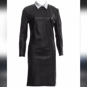 Acne studios lamb leather midi dress size 36